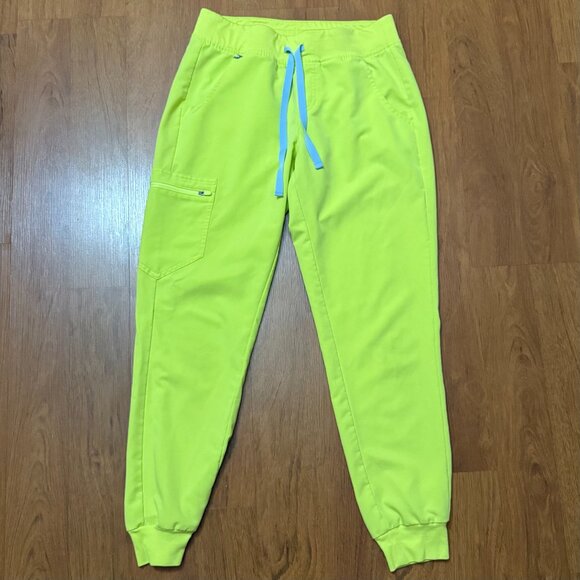 Figs Citrine Set Zamora Jogger S Catarina top XS Yellow Neon Limited Edition - Picture 4 of 10